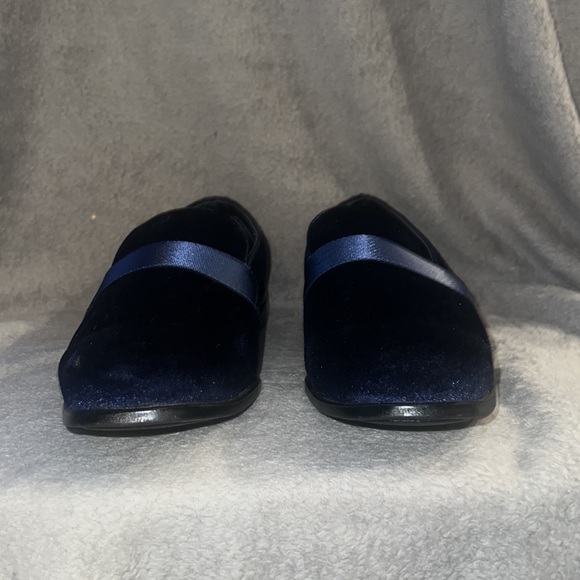 Mens size 11.5 Navy Blue Velvet loafers - Picture 2 of 5